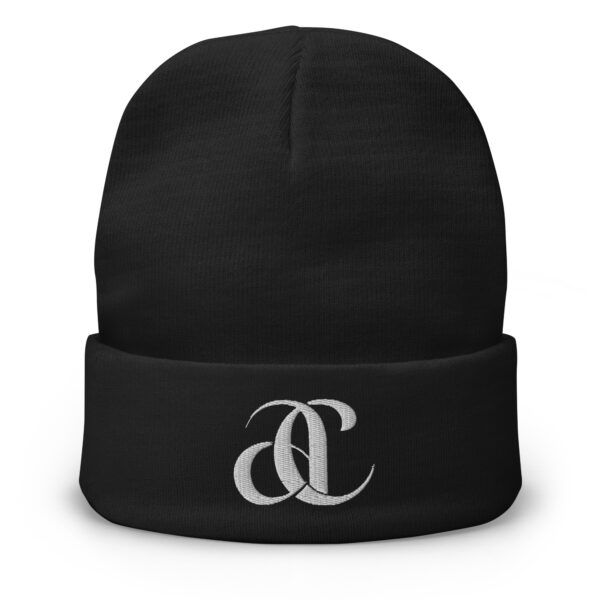 Embroidered Beanie White Logo AC® - Image 2