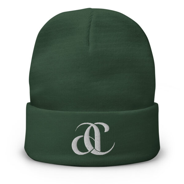 Embroidered Beanie White Logo AC® - Image 5