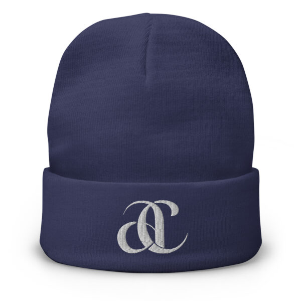 Embroidered Beanie White Logo AC® - Image 4