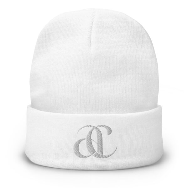 Embroidered Beanie White Logo AC® - Image 6